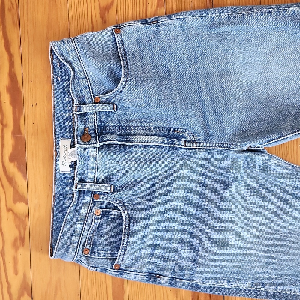 Madewell Classic Straight Jean, medium wash, 27